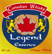 Legend Canadian Whisky is a tipicalyCanadian whisky, rich but